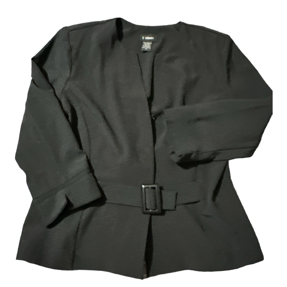 T. Milano Womens Black Jacket Size 14